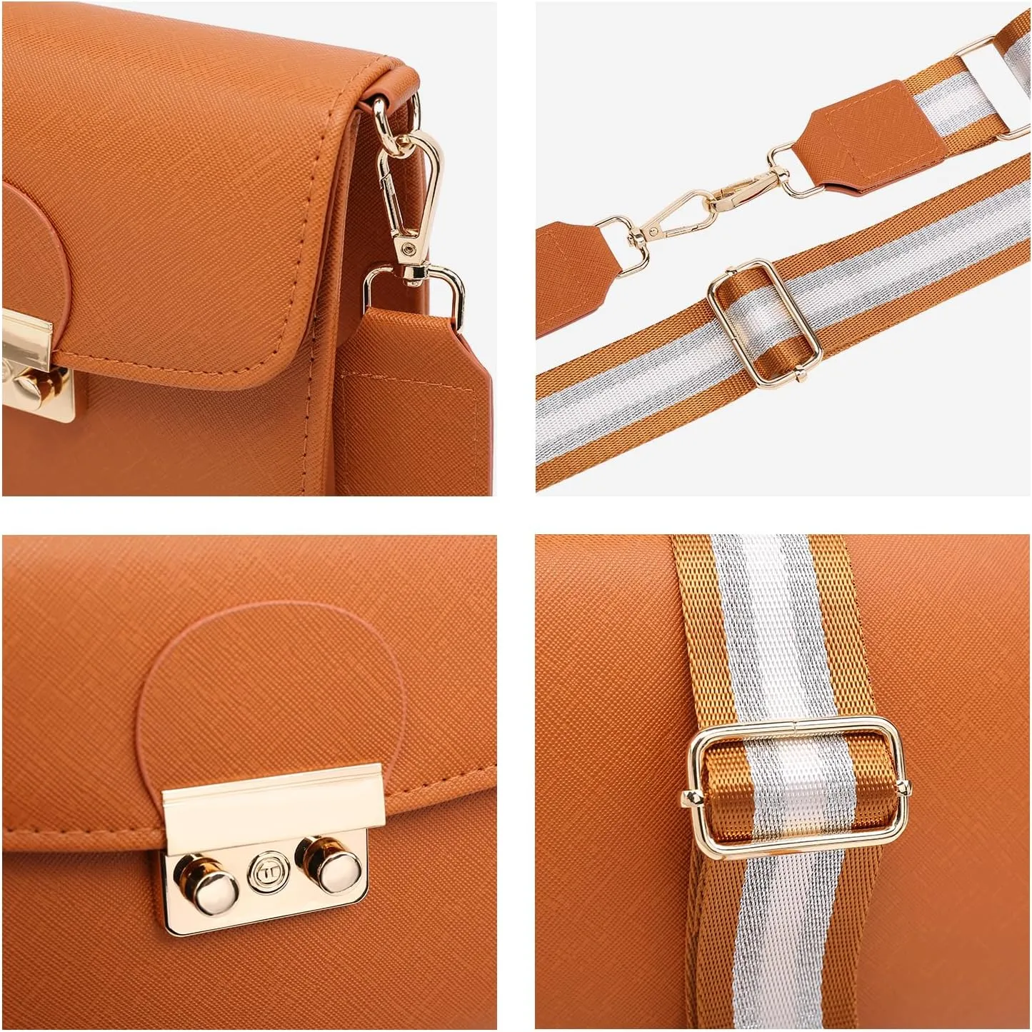 Dasein Women Small Crossbody Bag Designer Evening Bag Clutch Purse Handbag for Wedding/Prom/Party with Double Chain Strap