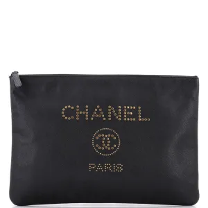 Deauville Pouch Studded Caviar Large