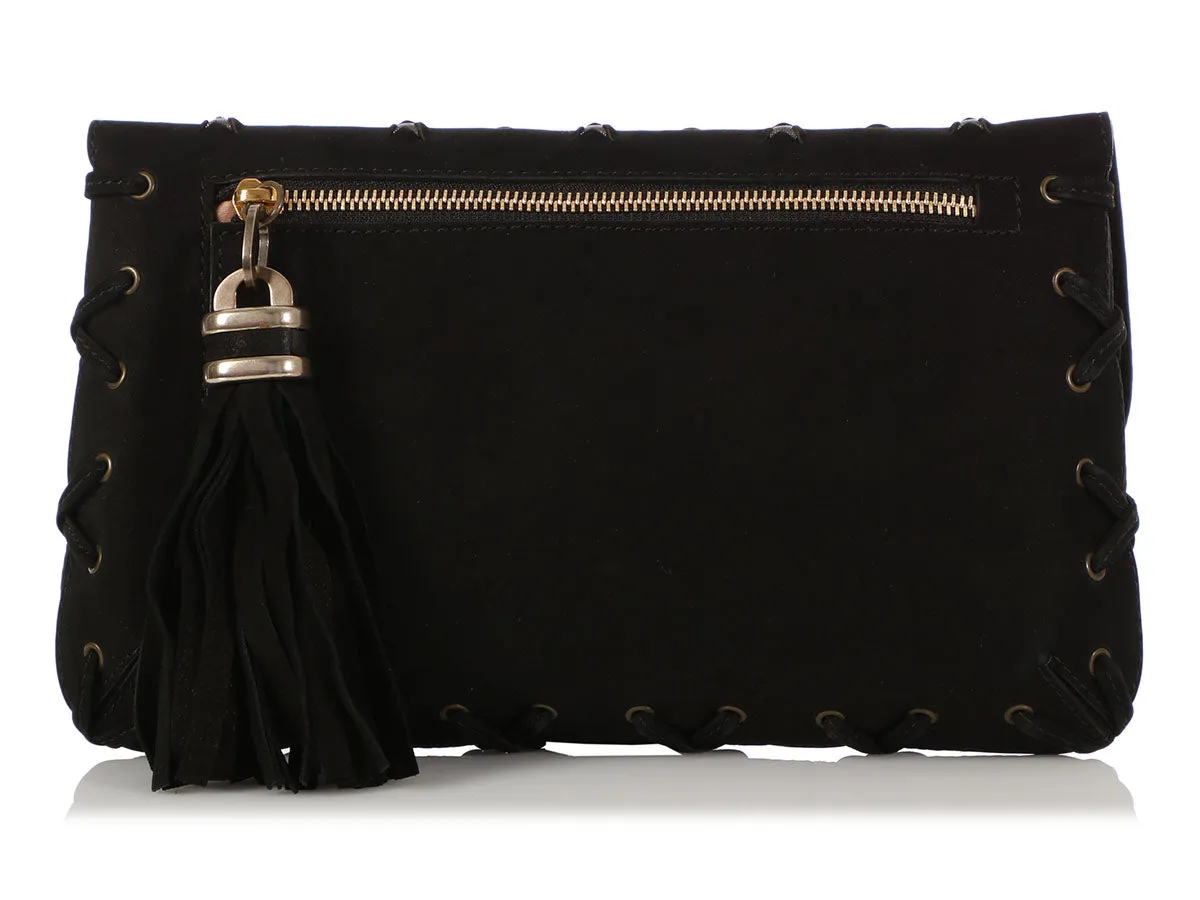 Derek Lam Black Powder Calf Studded Evie Clutch