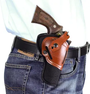 DeSantis The Wild Hog Hybrid Gun Holster, Fits S&W L Frame 4”, Ruger GP100 4”, Colt Python 4”, Built from 1060D Senior Ballistic Nylon, Ambidextrous