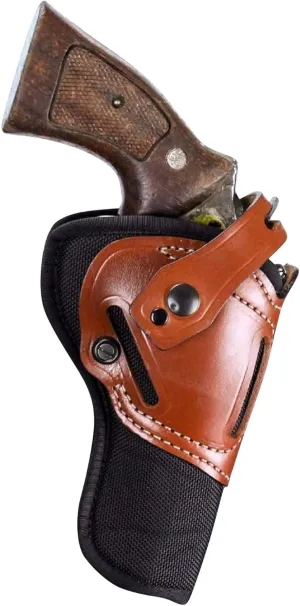 DeSantis Wild Hog Revolver Hybrid Holster - Hybrid Revolver Holster, DeSantis Gun Holster Compatible with Colt Python/Trooper/Cobra 6", Ruger GP100/SCCY 6", S&W 586-L/686 6" - Ambidextrous, Black
