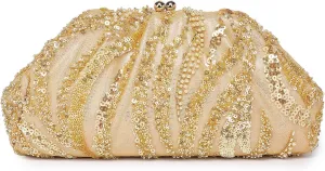 Designer Clutch Purses for Women Formal Evening Bag and Dumpling Handbag for Wedding Bridal Prom