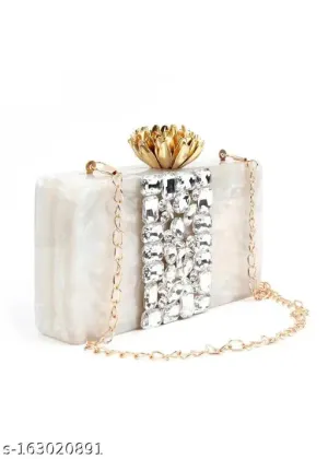 Designer Heavy Studded and Patch done on Clutch for Party Look Resin Clutches for girls Ladies Bag Women Bag