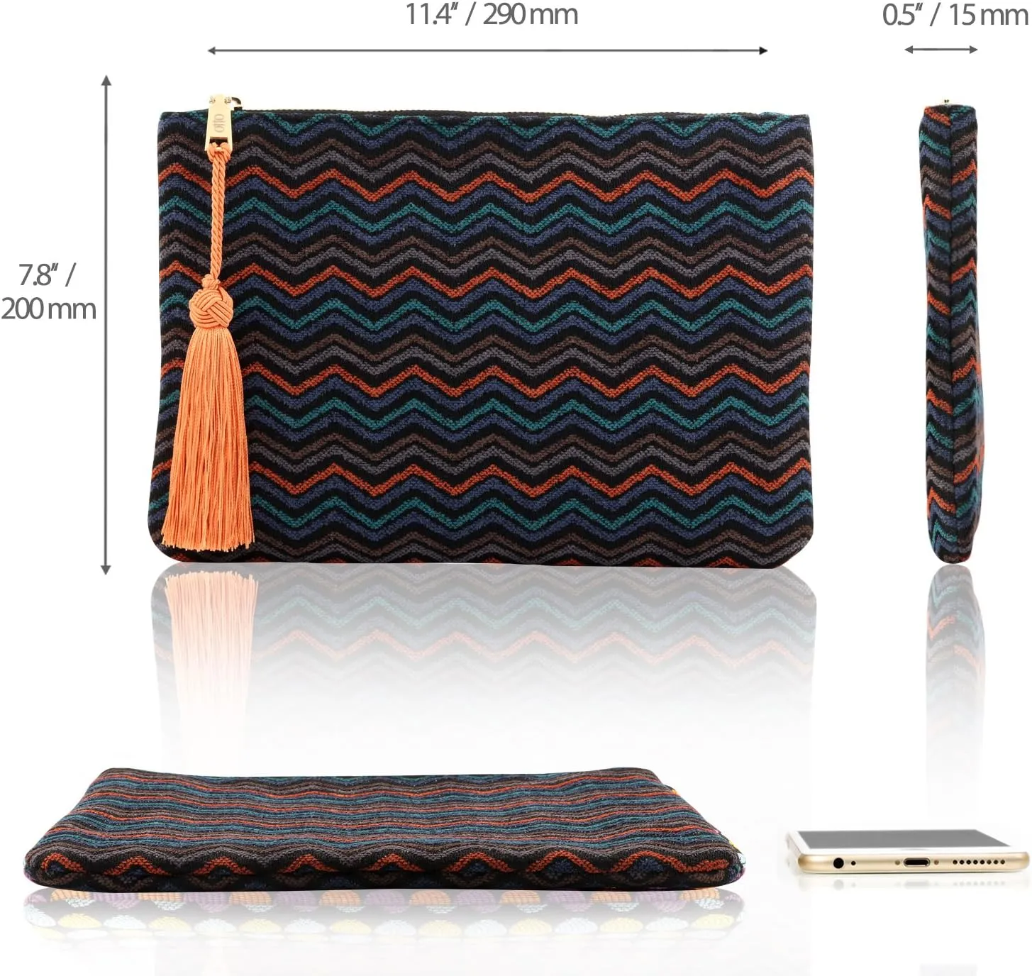 Designer Women’s Bohemian & Fashion Clutch Purse - Multiple Slots Money, Cards, Smartphone - Ultra Slim