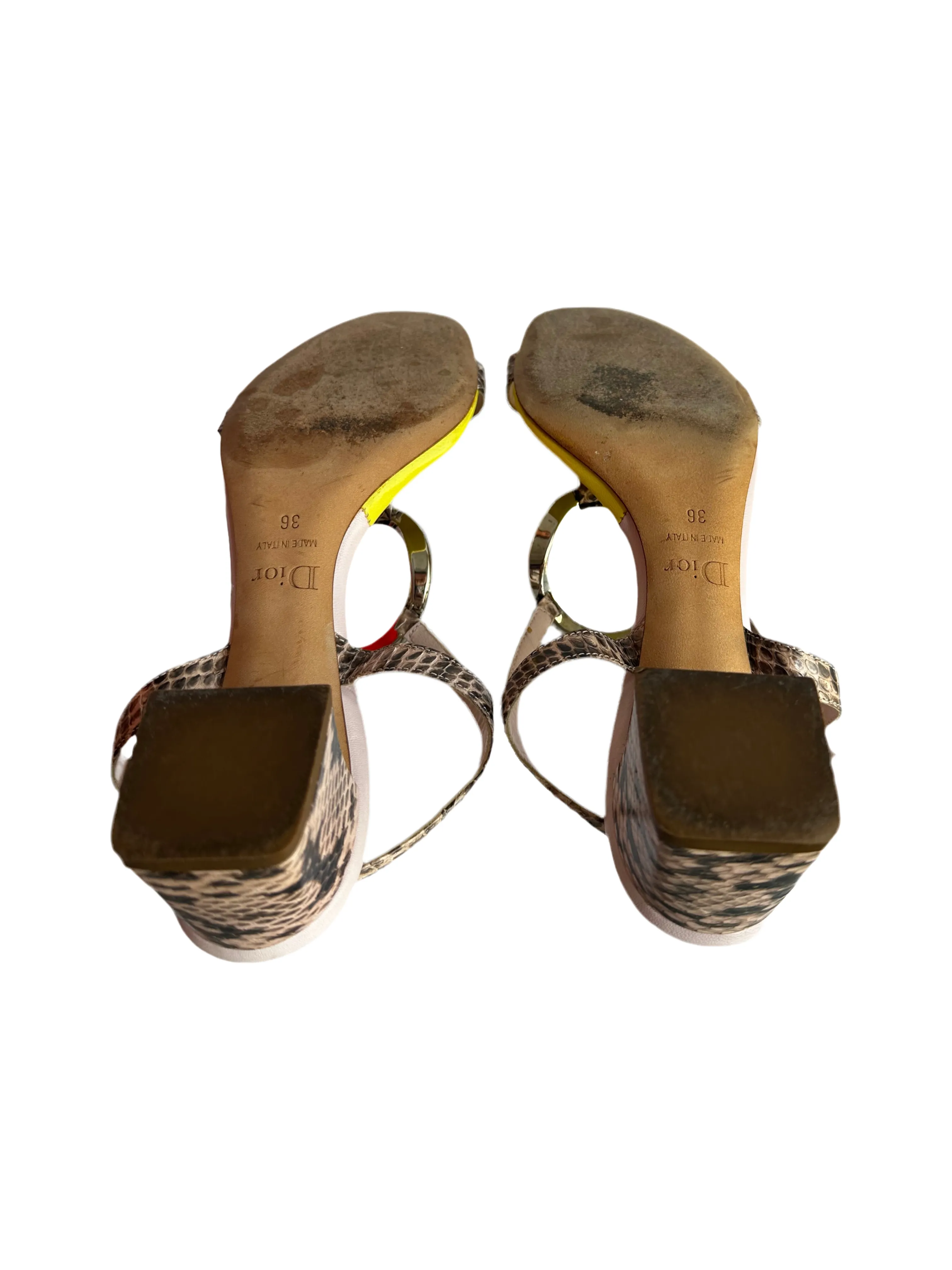 Dior O python leather - size 36