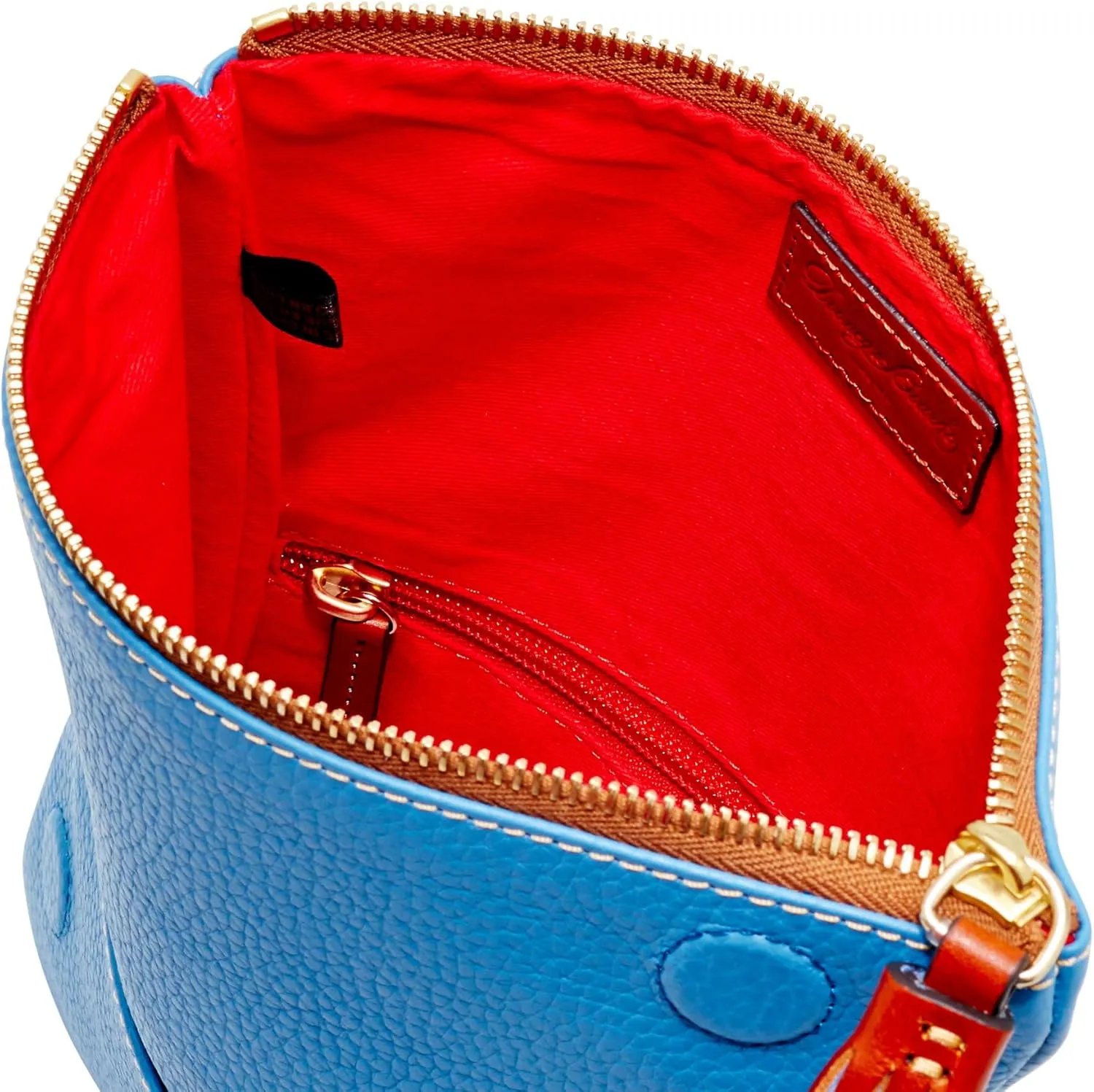 Dooney & Bourke Women's Foldover Zip Crossbody in Pebble Grain Leather, Small Sized Handbag with Adjustable Shoulder Strap