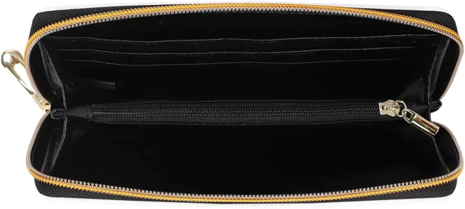 DOPTIKA Furry Love, Forever Bond, Personalized 2D Dog Mom Leather Long Wallet, Custom Leather Purse With Name, Mothers Day Gifts For Dog Lovers Women, Cute Wallet For Women, Dog Mom Gifts (2 Dogs)
