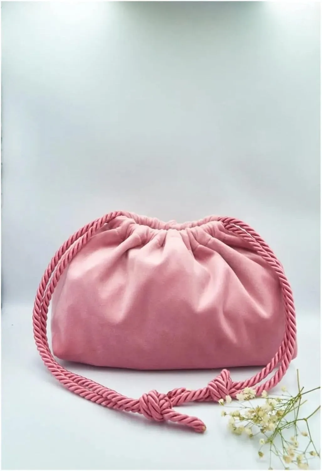 Drawstring Velvet Makeup Bag with Water-Resistant Interior: Cosmetic/Travel/Toiletry/Beauty Makeup Bag/Pouch/Sack with Chic drawstring, for Birthdays/Valentines/Christmas/Thanksgiving