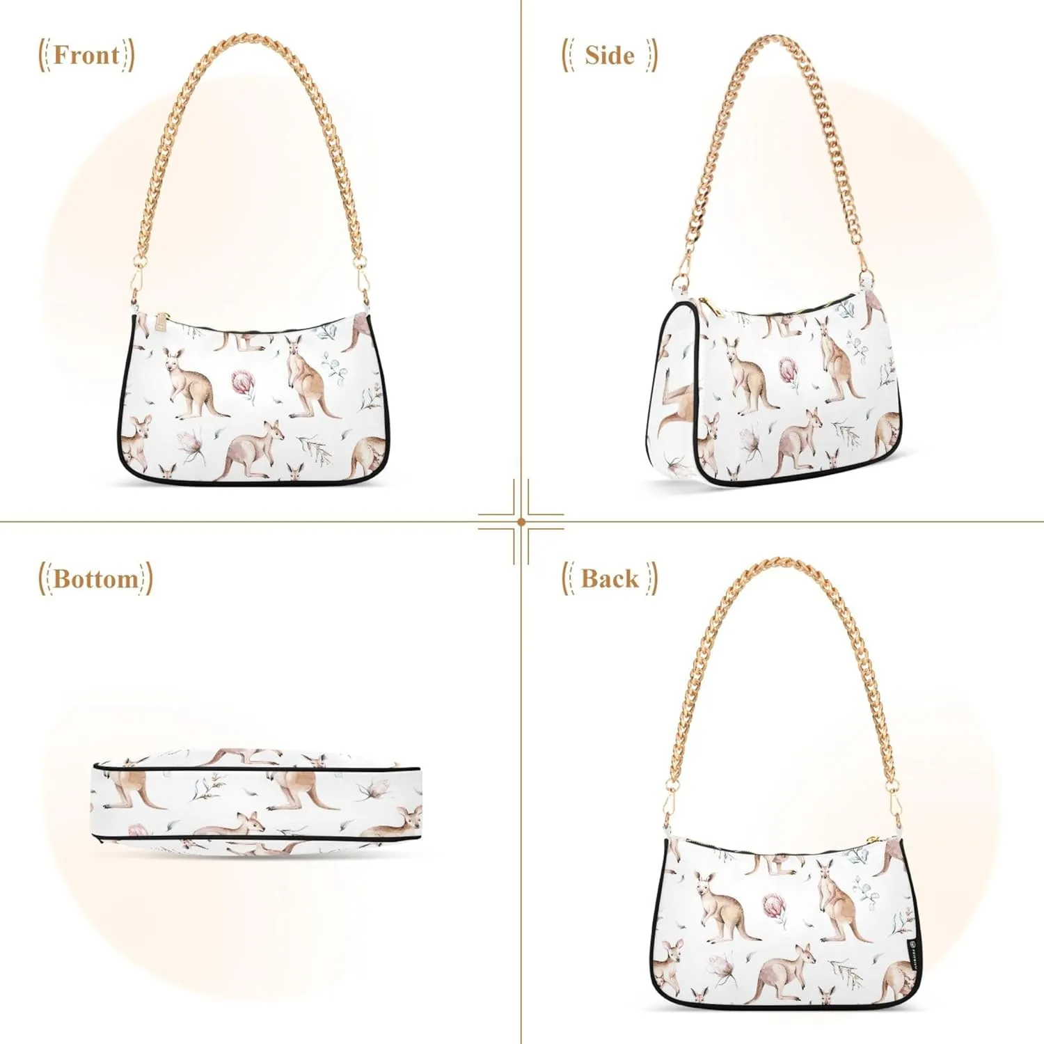 Duck Print Blue Trendy Purse Hobo Designer Clutch Womens Trendy Handbags Chain over the Shoulder Purse
