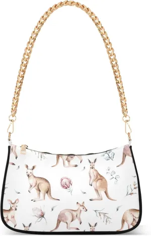 Duck Print Blue Trendy Purse Hobo Designer Clutch Womens Trendy Handbags Chain over the Shoulder Purse