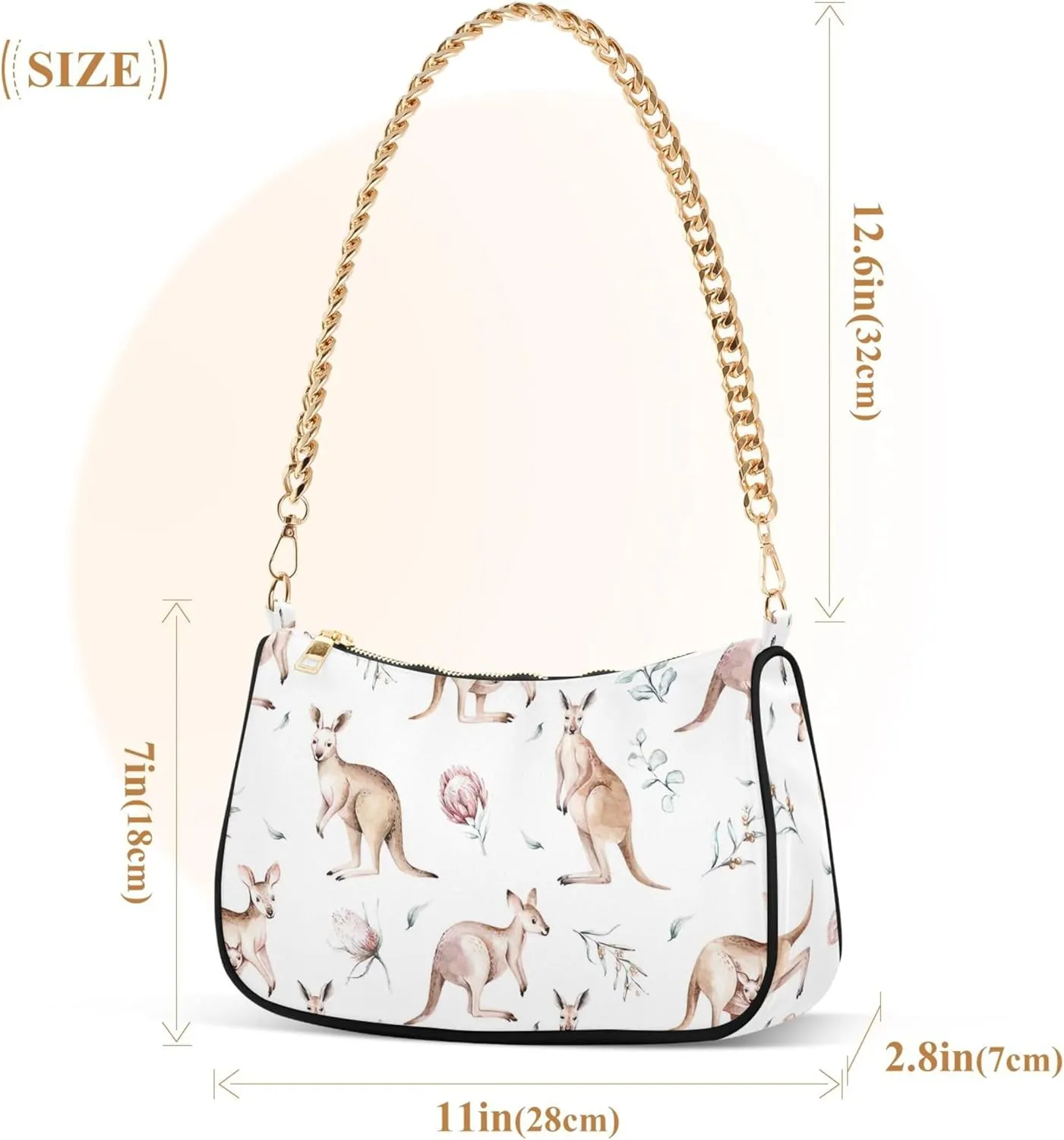 Duck Print Blue Trendy Purse Hobo Designer Clutch Womens Trendy Handbags Chain over the Shoulder Purse