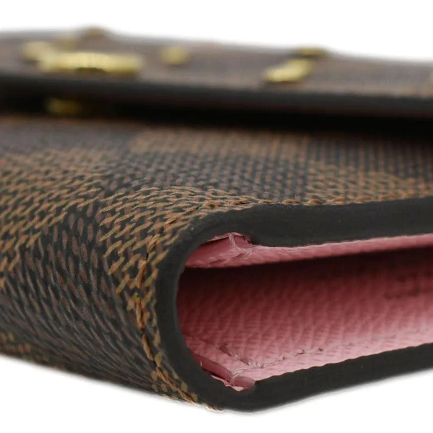 Ebene LOUIS Studded Brown Bundle discount Wallet VUITTON Damier Satisfaction guaranteed Victorine