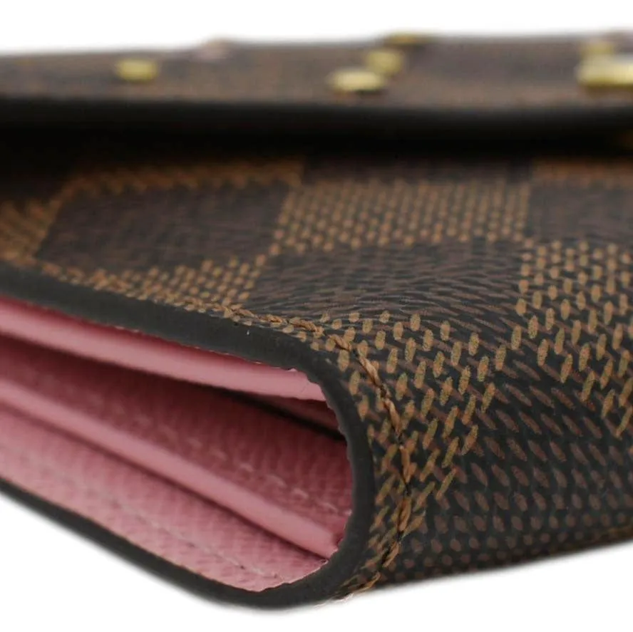 Ebene LOUIS Studded Brown Bundle discount Wallet VUITTON Damier Satisfaction guaranteed Victorine