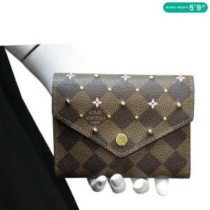 Ebene LOUIS Studded Brown Bundle discount Wallet VUITTON Damier Satisfaction guaranteed Victorine