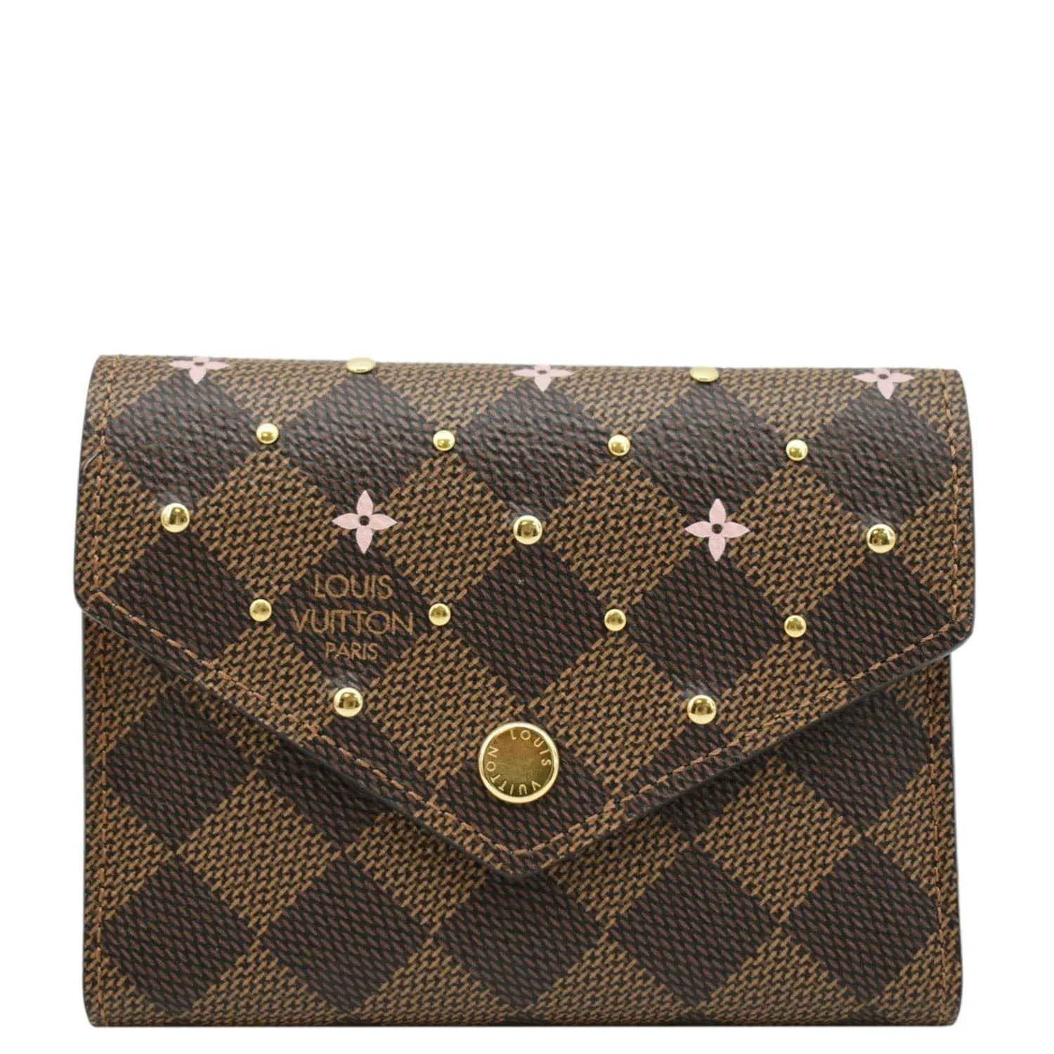 Ebene LOUIS Studded Brown Bundle discount Wallet VUITTON Damier Satisfaction guaranteed Victorine