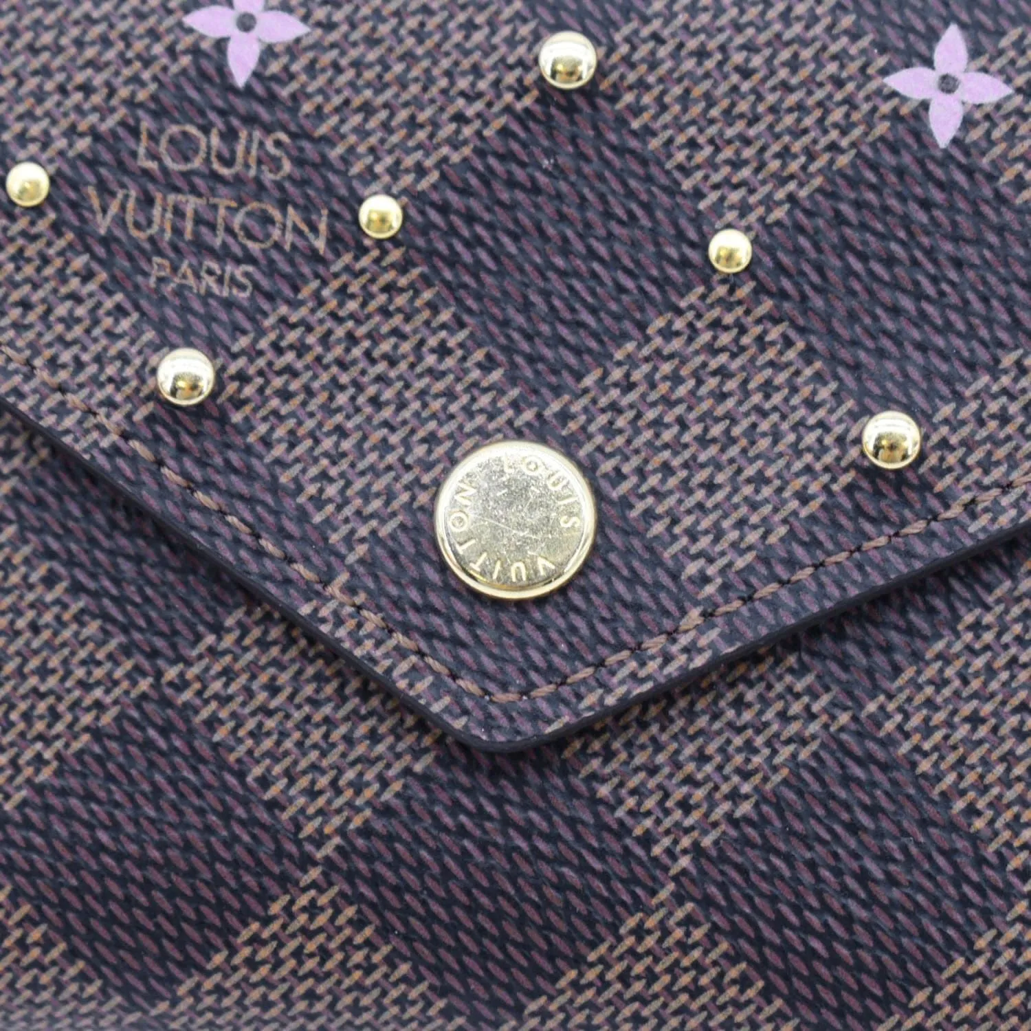 Ebene LOUIS Studded Brown Bundle discount Wallet VUITTON Damier Satisfaction guaranteed Victorine