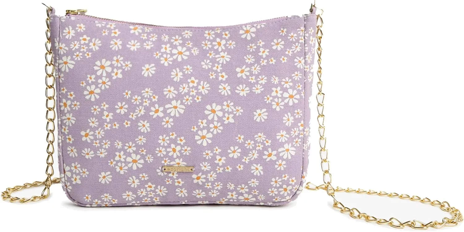 Eco Right Organic Canvas Crossbody Bags for Women, Water-Resistant Mini Purse