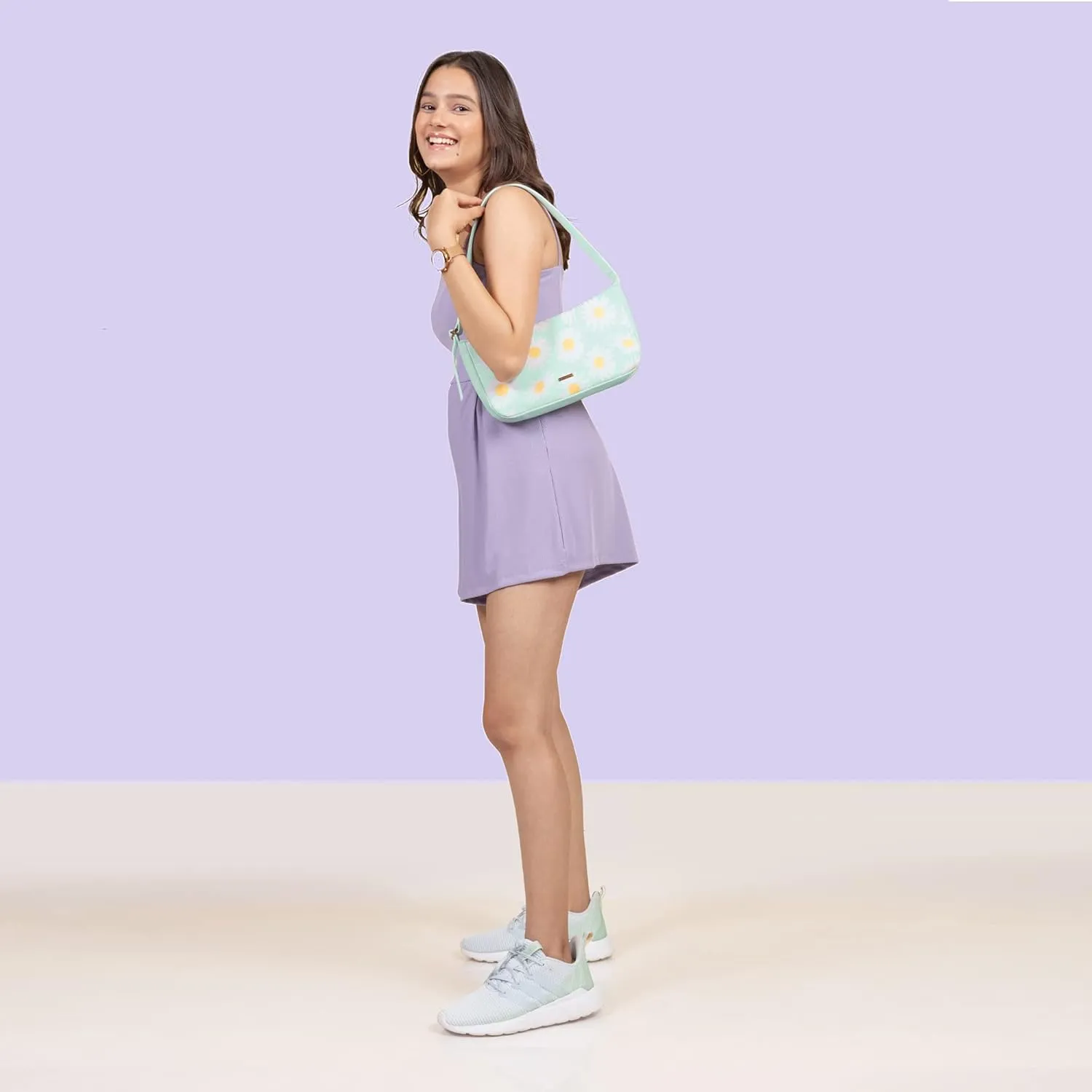 Eco Right Small Shoulder Bag for Women, Vegan Canvas Purse