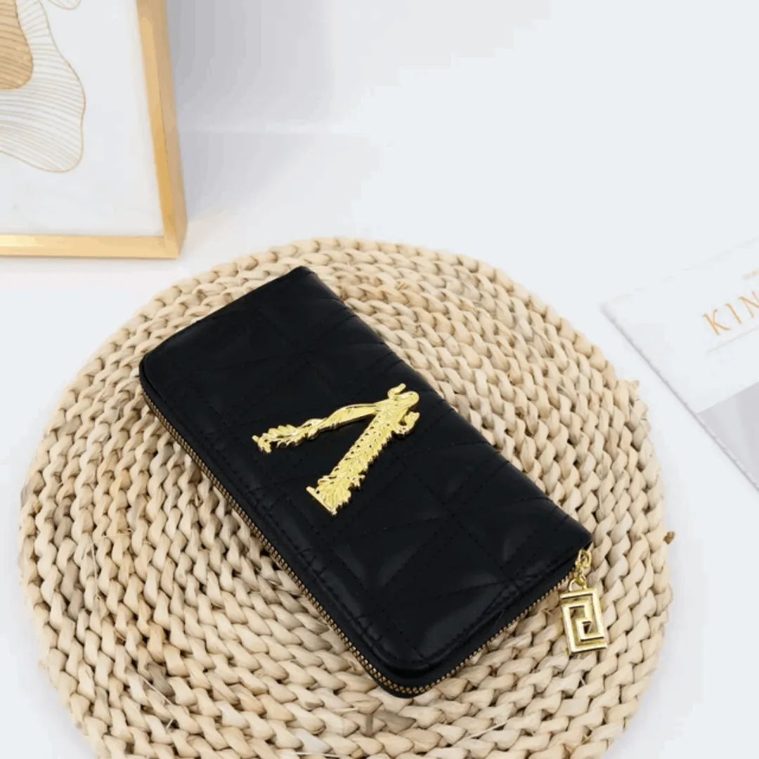 Elegant Embroidered Clutch Wallet – Stylish 20cm Long Zipper Purse for Women