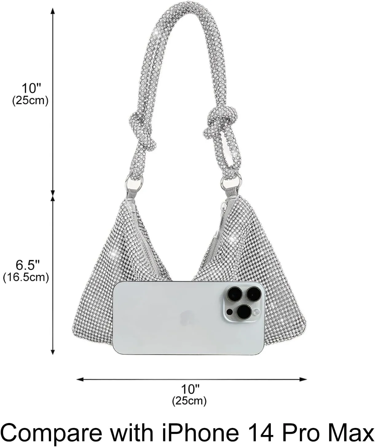 Elegant Rhinestone Evening Bags for Women - Sparkling Clutch Purses for Parties, Proms, Weddings, Night Outs, Formal Events