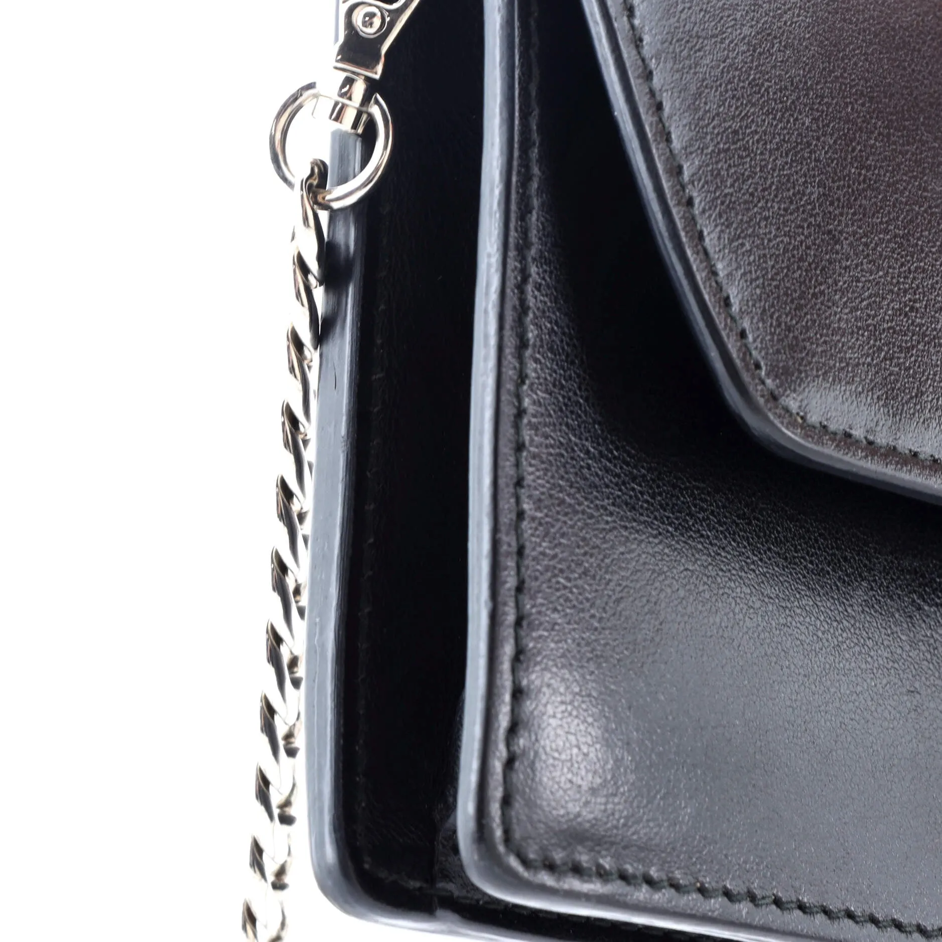 Elektra Wallet on Chain Studded Leather