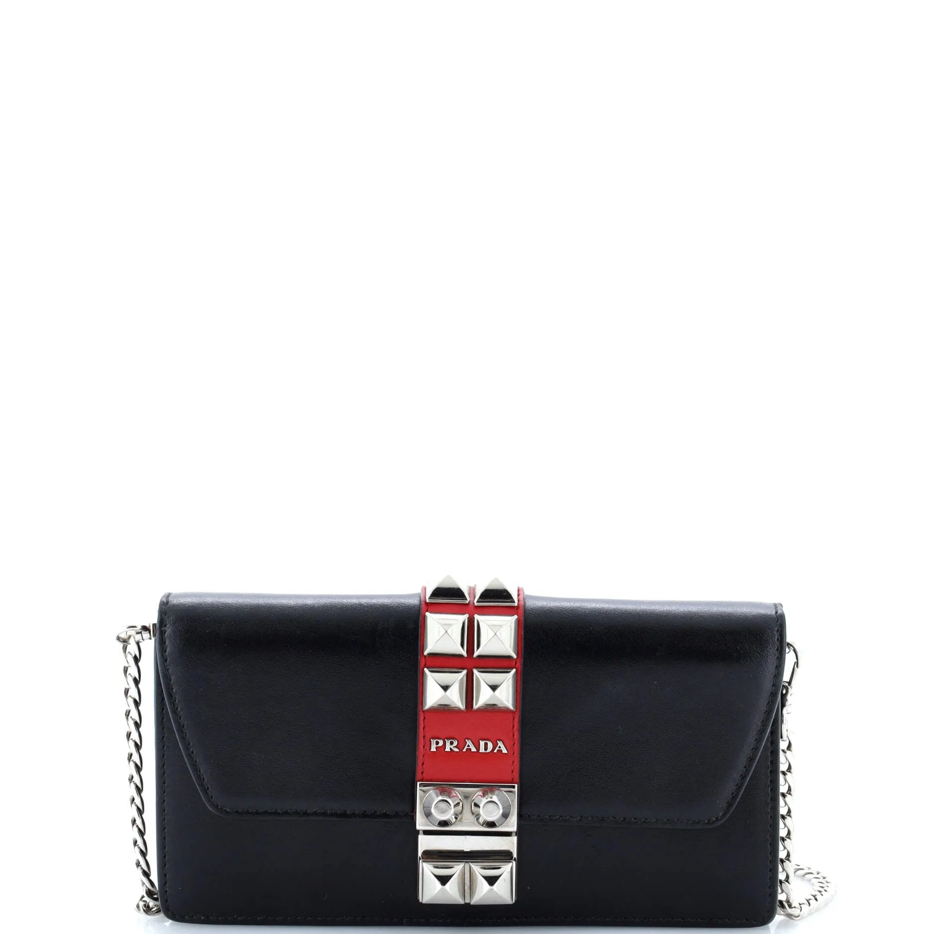 Elektra Wallet on Chain Studded Leather