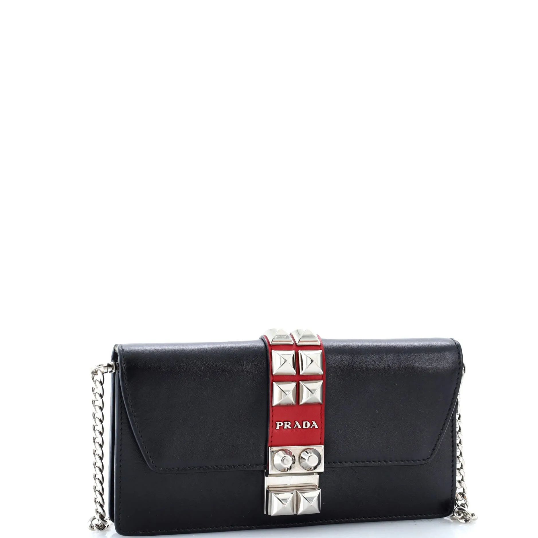 Elektra Wallet on Chain Studded Leather