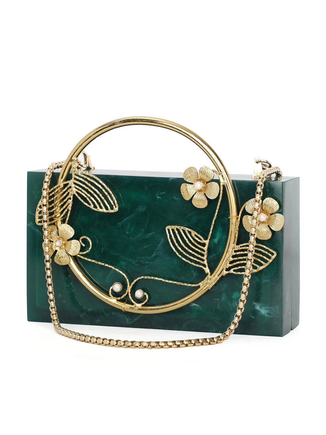 Embellished Box Clutch