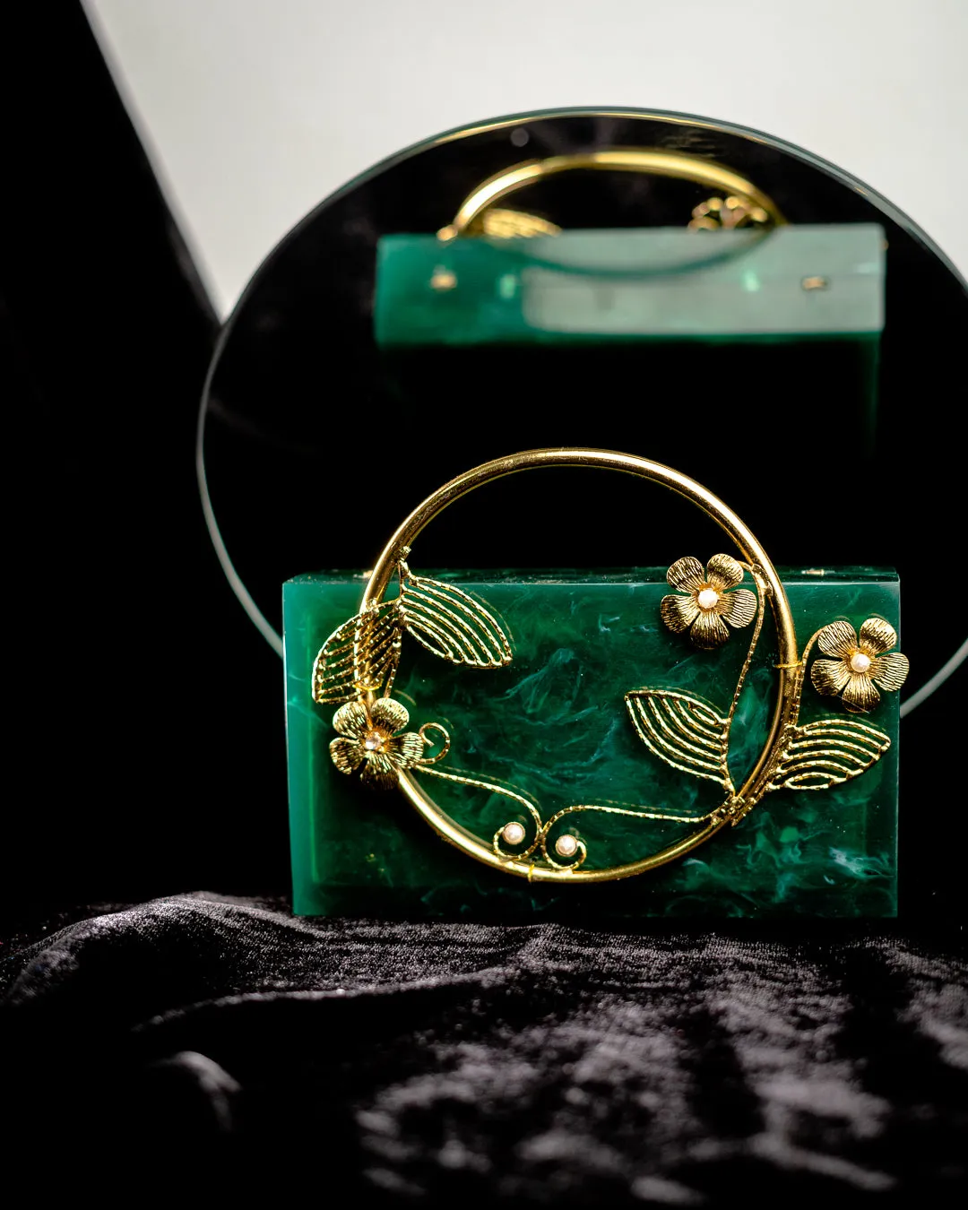 Embellished Box Clutch
