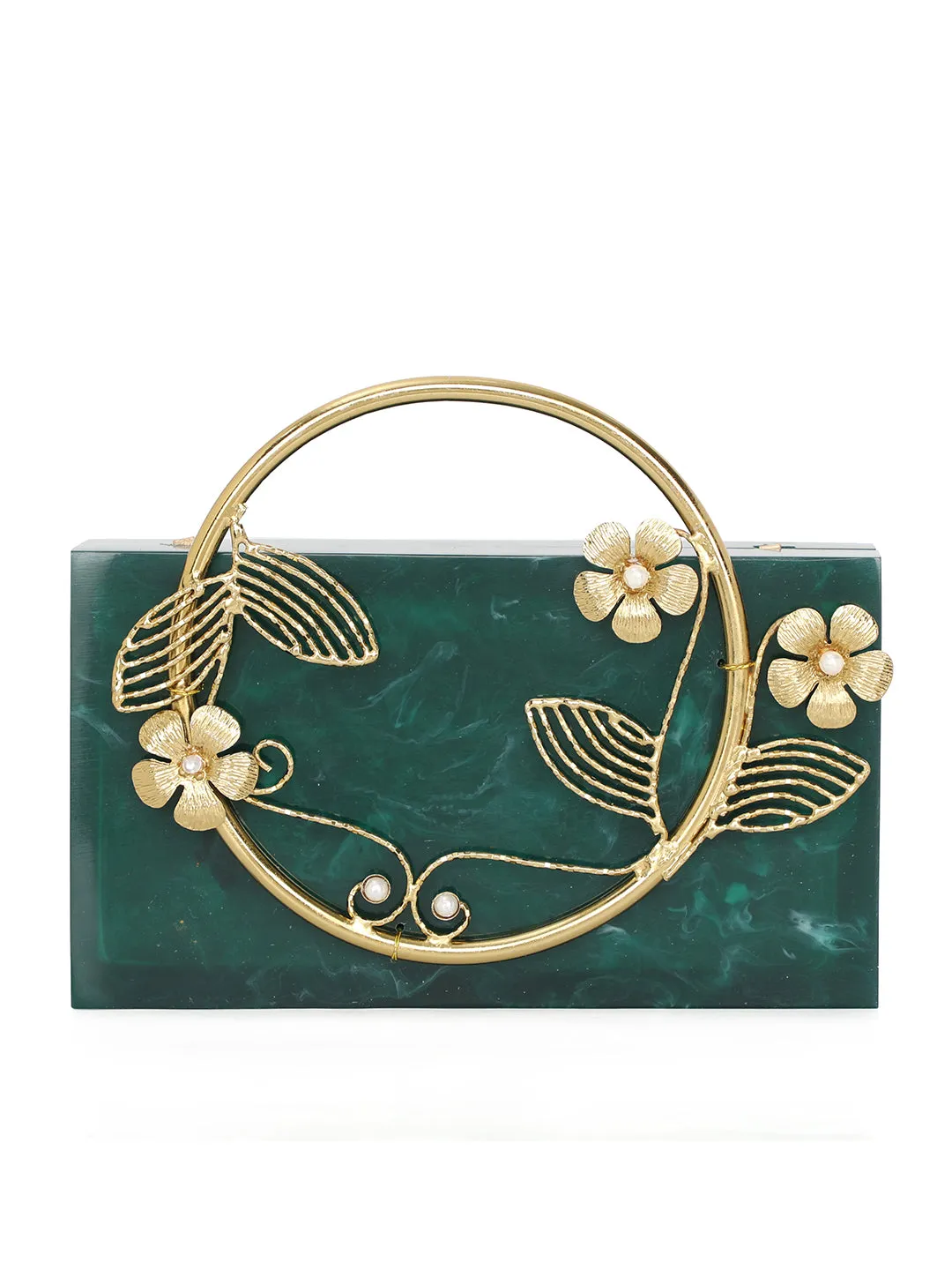 Embellished Box Clutch
