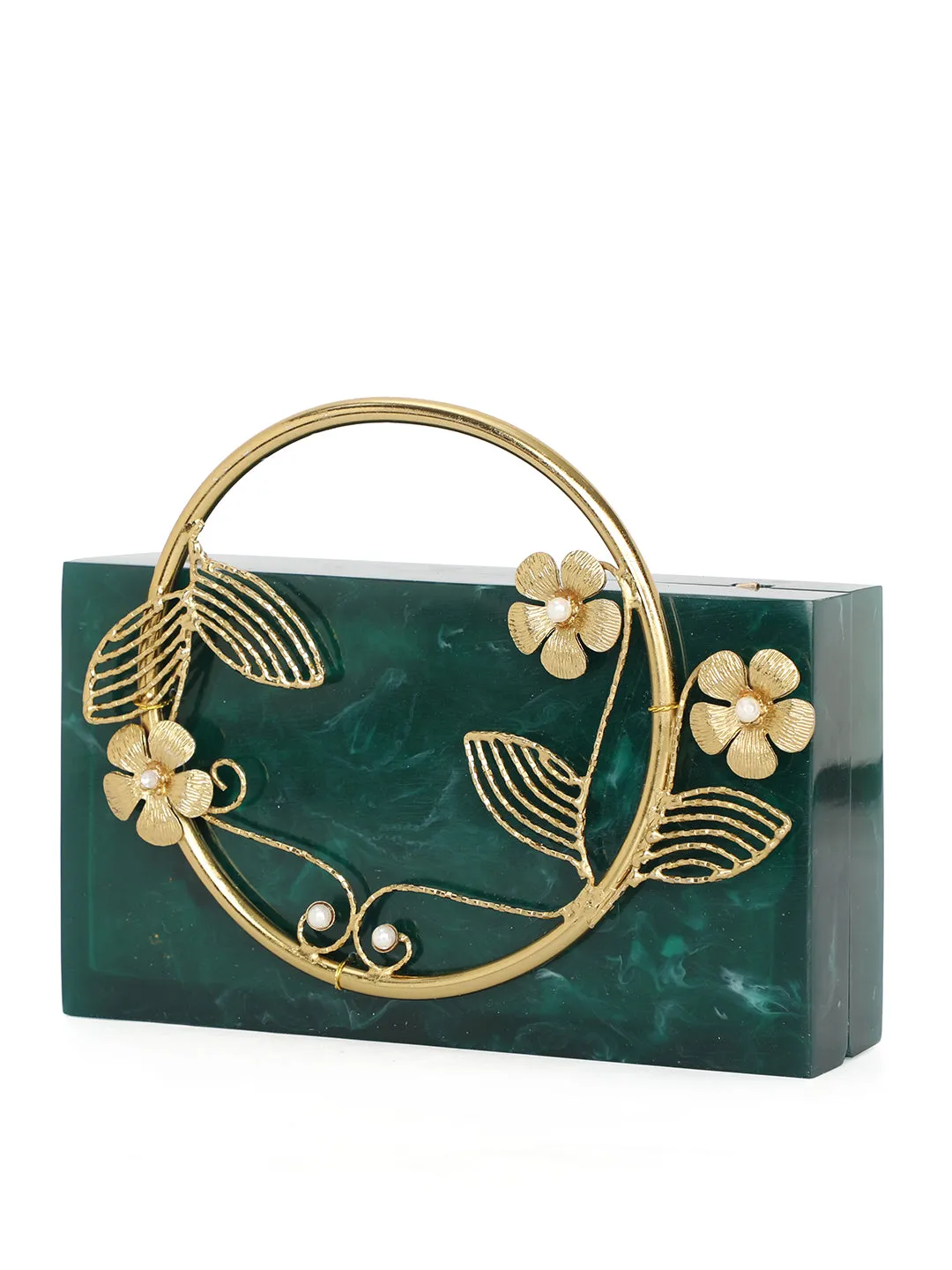 Embellished Box Clutch