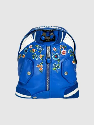 Embroidered Bomber Jacket Backpack