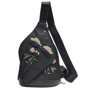 Embroidered Chest Bag