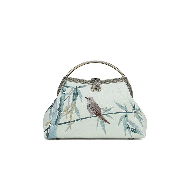 Embroidered Chinese Style Cheongsam Banquet Pure Handbags