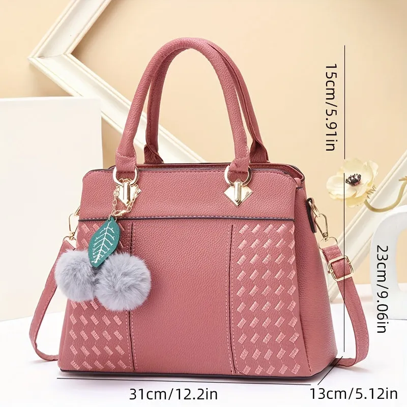 Embroidered Women's Tote Bag Spacious & Stylish with Detachable Strap
