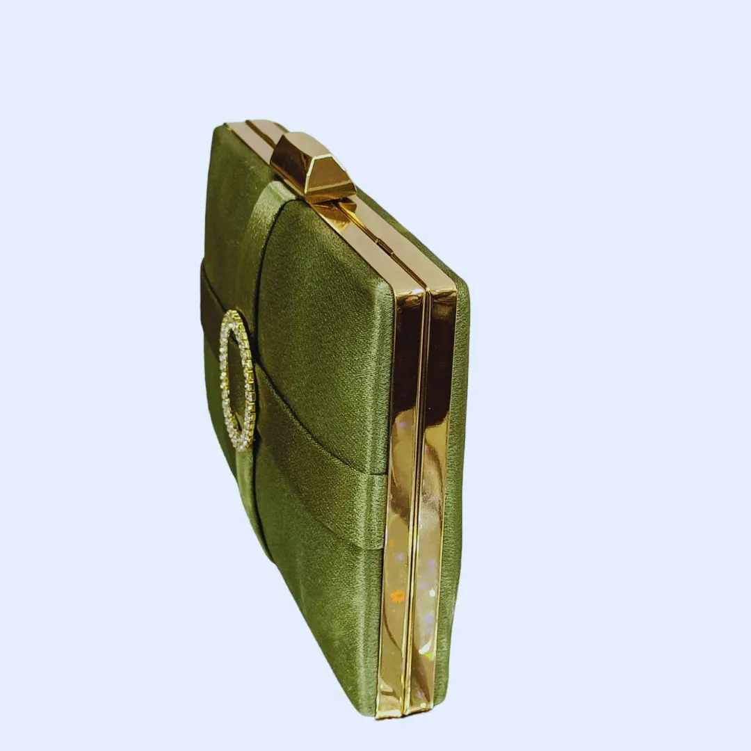 Emerald Empress Green Color Classy Party Wear Clutch