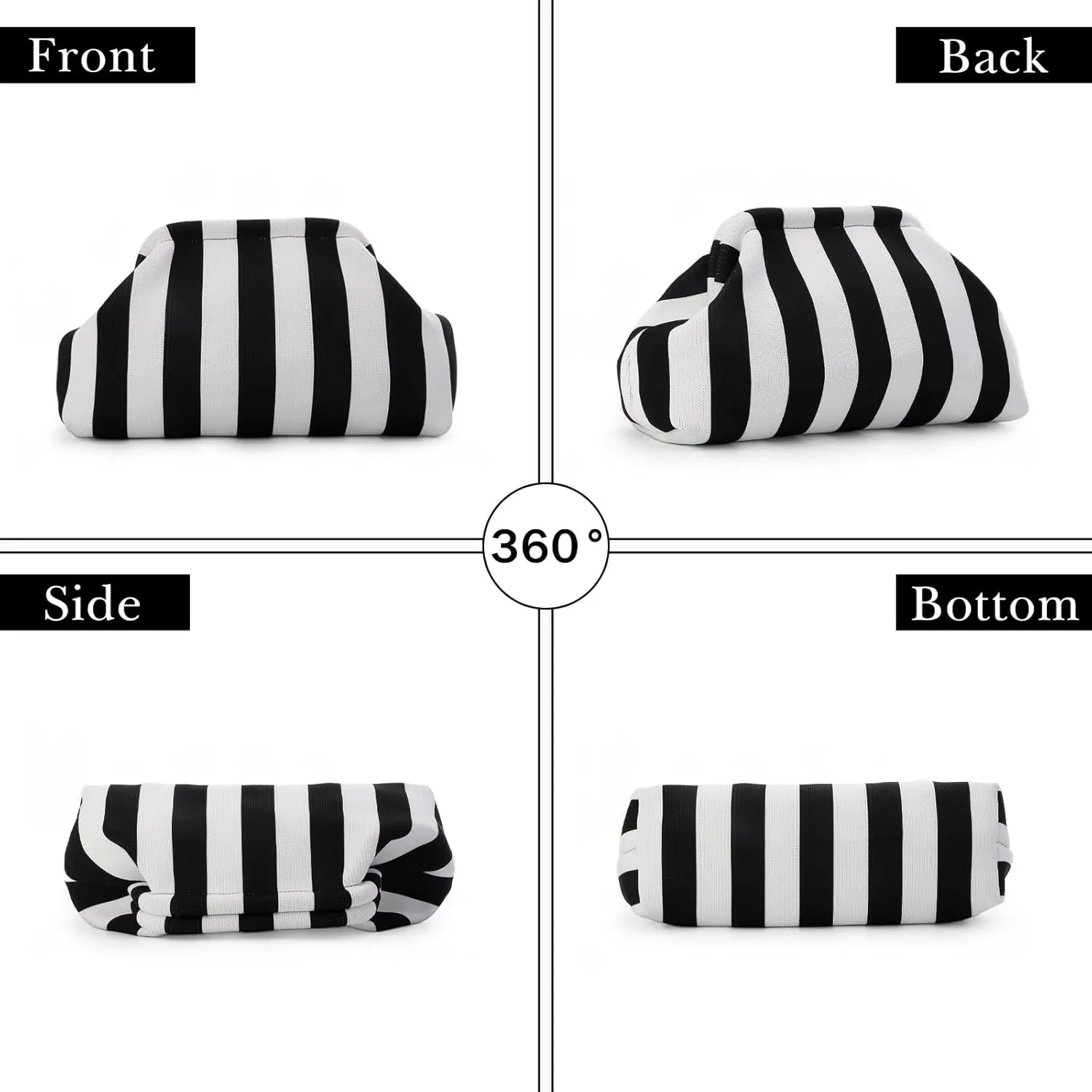 Emprier Dumpling Clutch Purse for Women Casual Woven Crochet Handbags Colorblock Clutch Summer Beach Bag