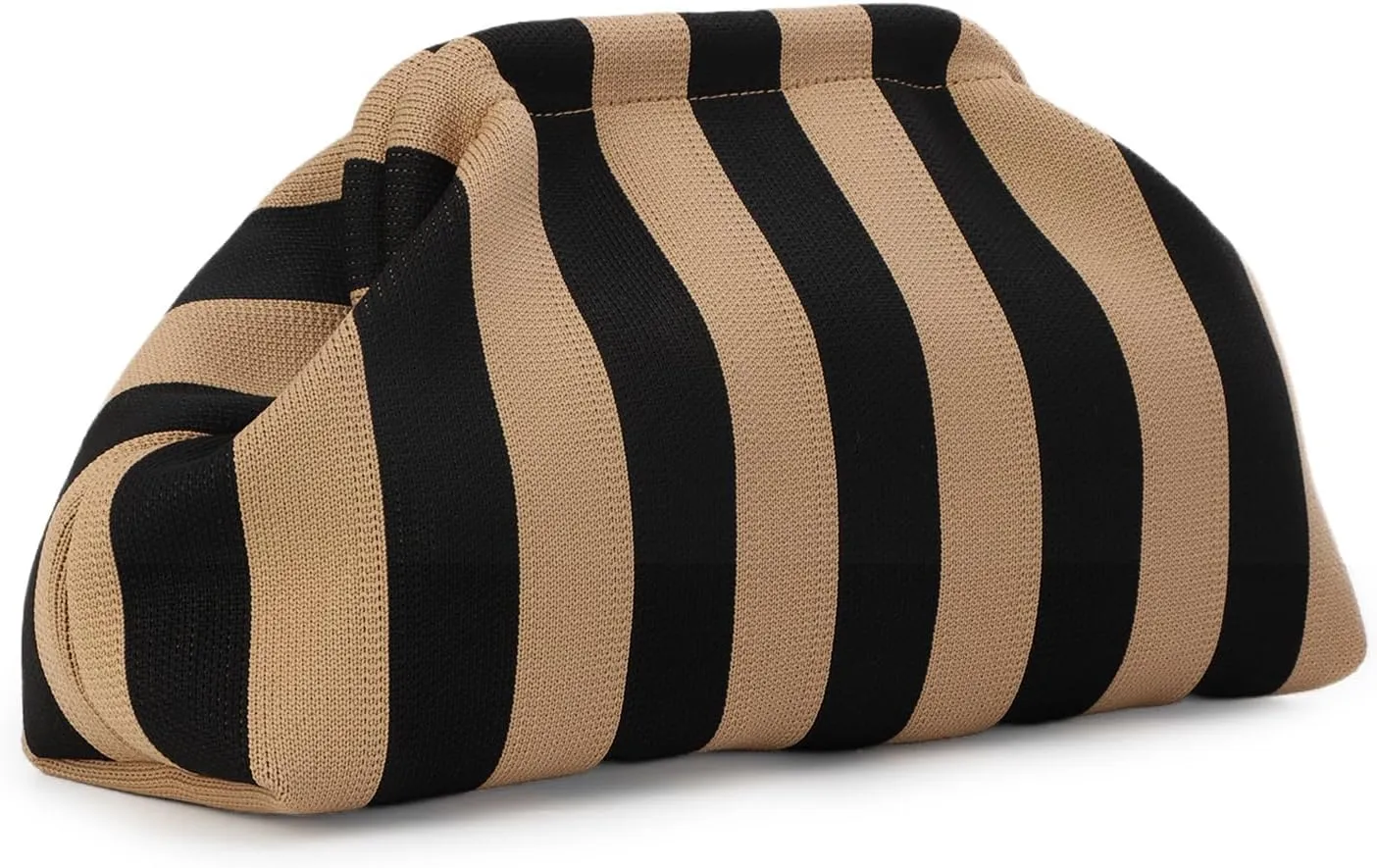Emprier Dumpling Clutch Purse for Women Casual Woven Crochet Handbags Colorblock Clutch Summer Beach Bag