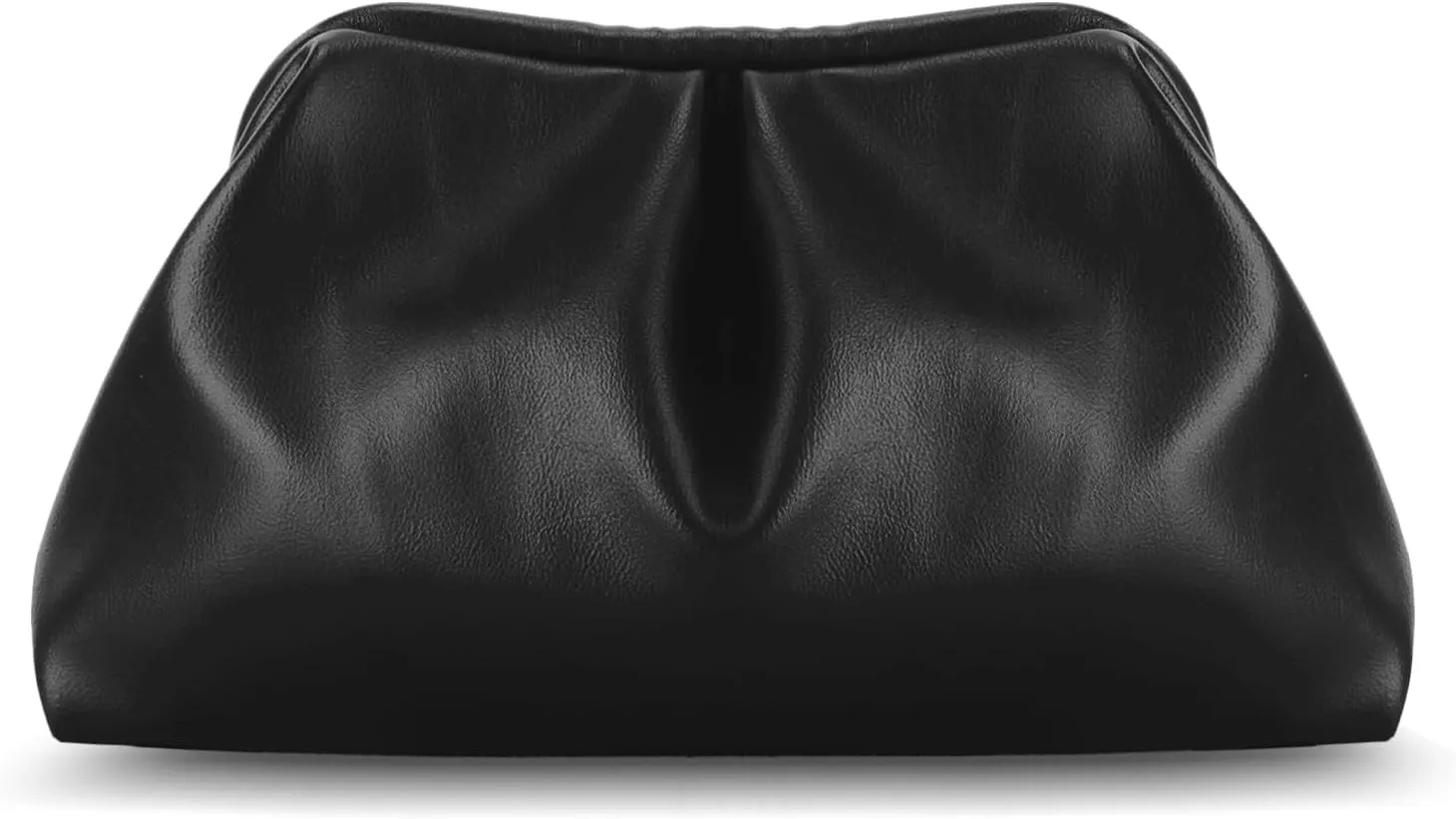Emprier Soft Vegan Leather Clutch Purse for Women Dumpling Bag Pleated PU Evening Handbags for Wedding Party