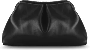 Emprier Soft Vegan Leather Clutch Purse for Women Dumpling Bag Pleated PU Evening Handbags for Wedding Party
