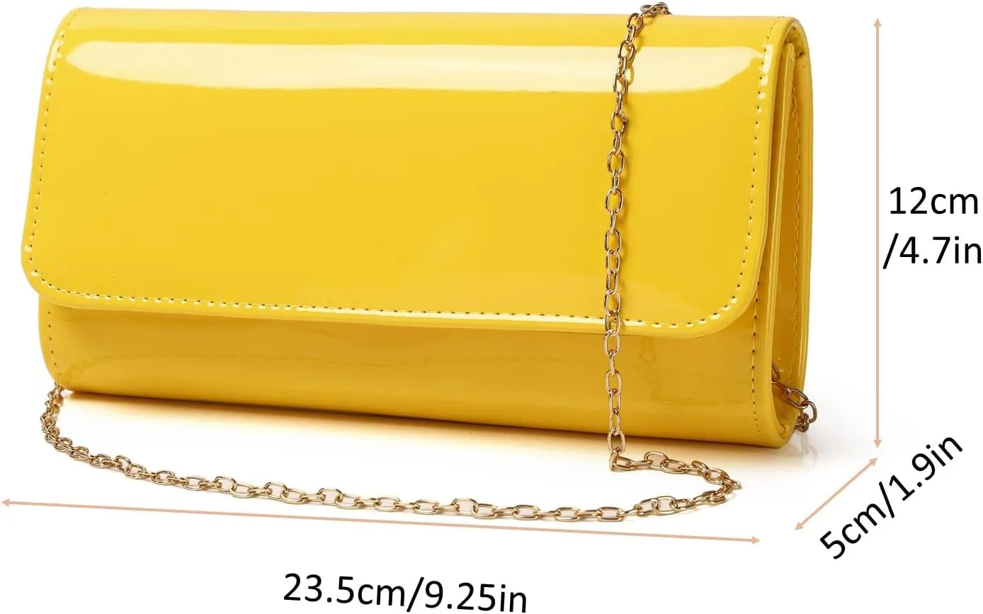 Envelope Clutch Evening Bag for Women Genuine Leather for Wedding Party and Formal Events