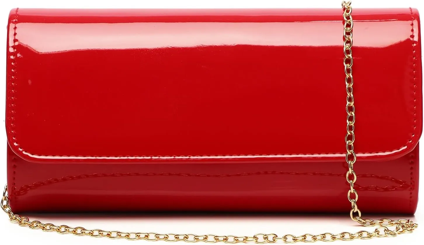 Envelope Clutch Evening Bag for Women Genuine Leather for Wedding Party and Formal Events
