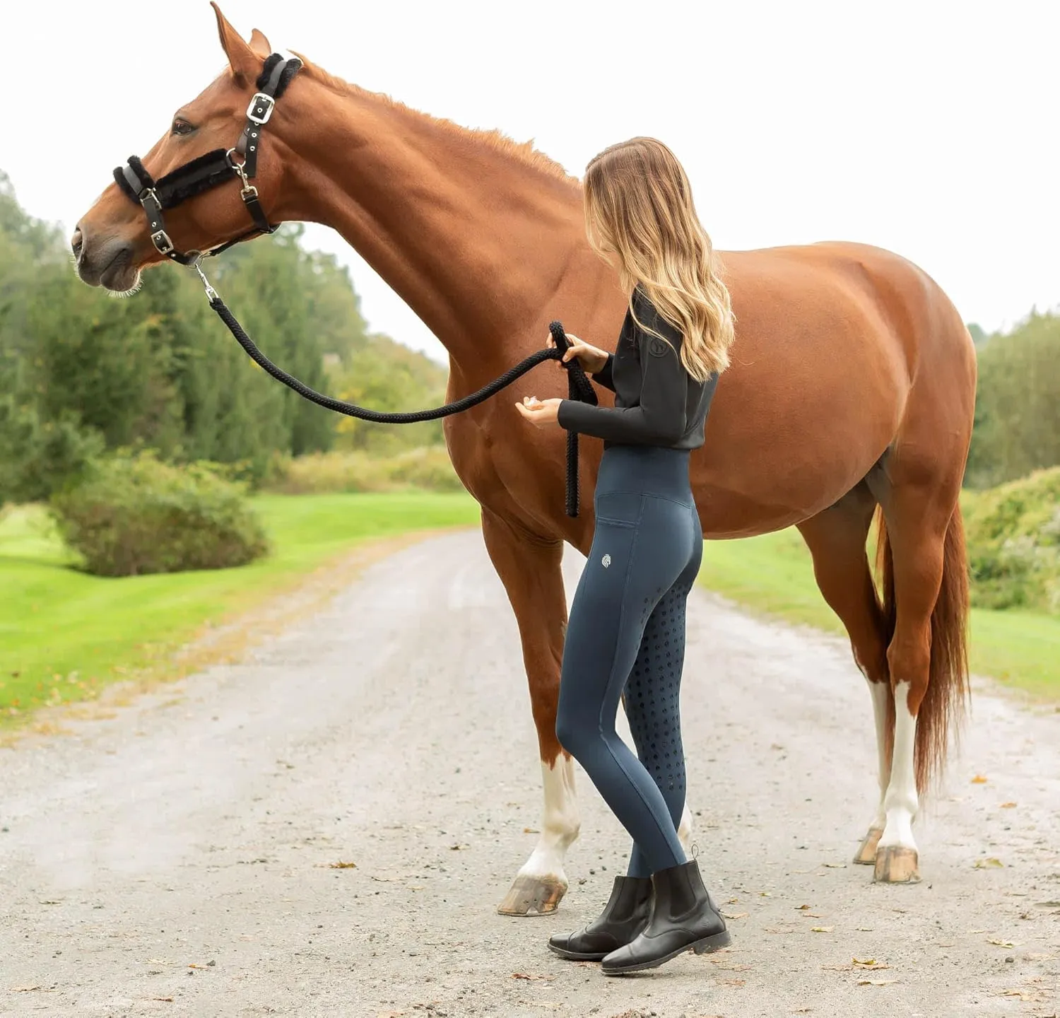 Equinavia Valkyrie Soft Ultra Fleece Padded Adjustable Breakaway Horse Halter - Brown/Ivory White - Warmblood