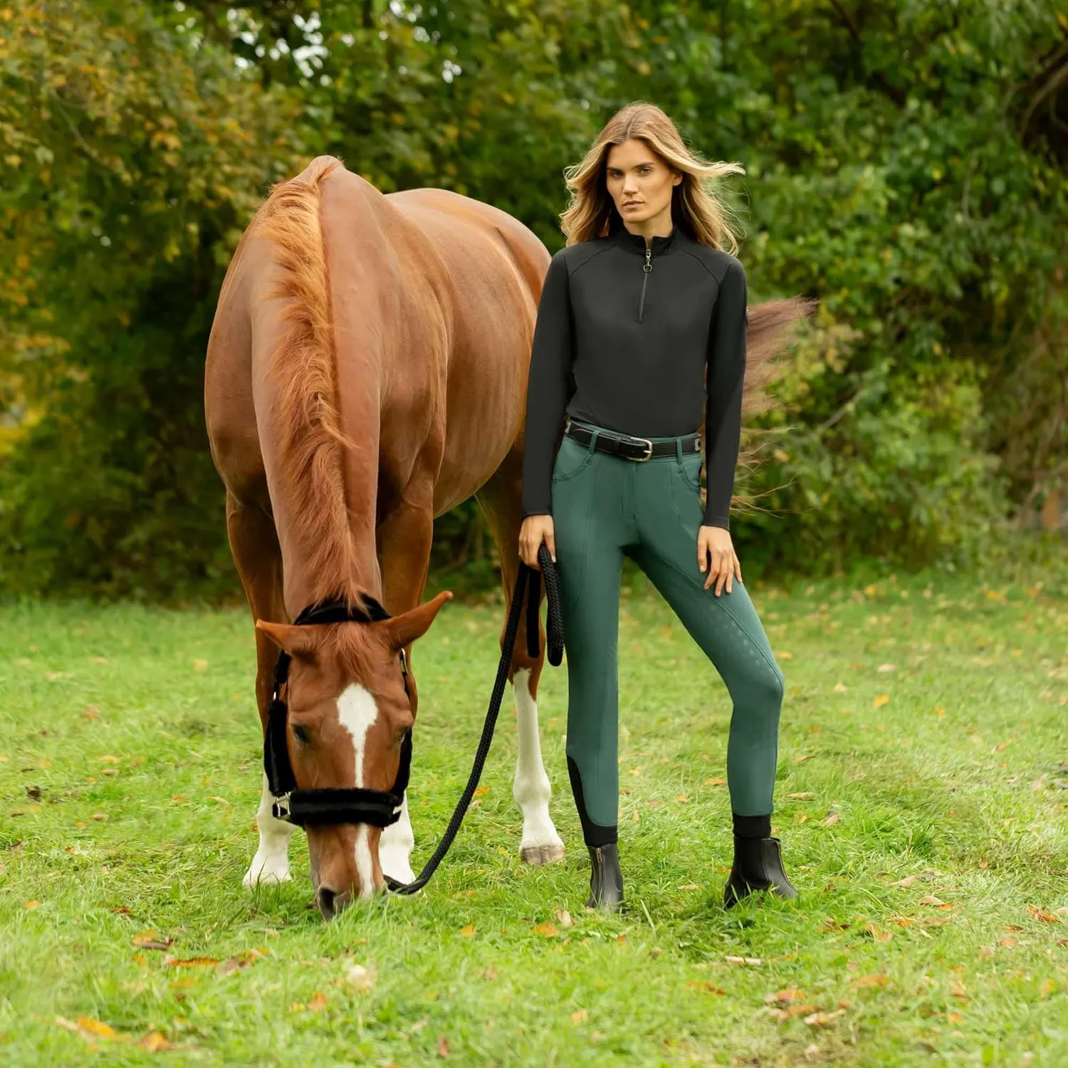 Equinavia Valkyrie Soft Ultra Fleece Padded Adjustable Breakaway Horse Halter - Brown/Ivory White - Warmblood