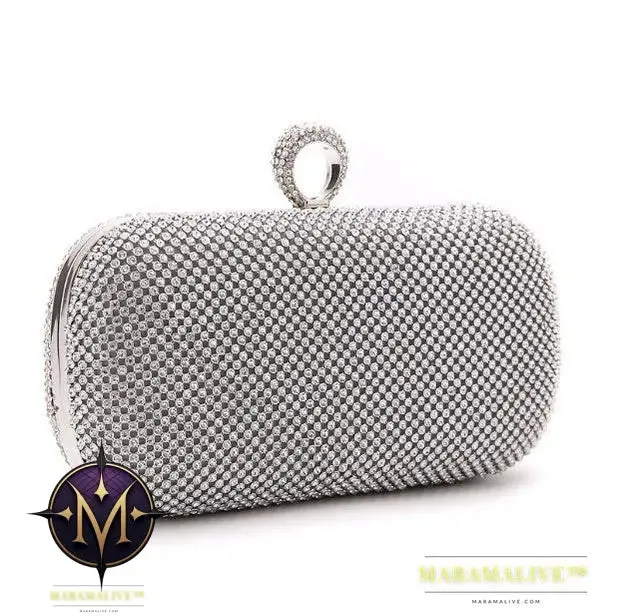 Evening Clutch Bags Diamond-Studded Evening Bag With Chain Shoulder Bag