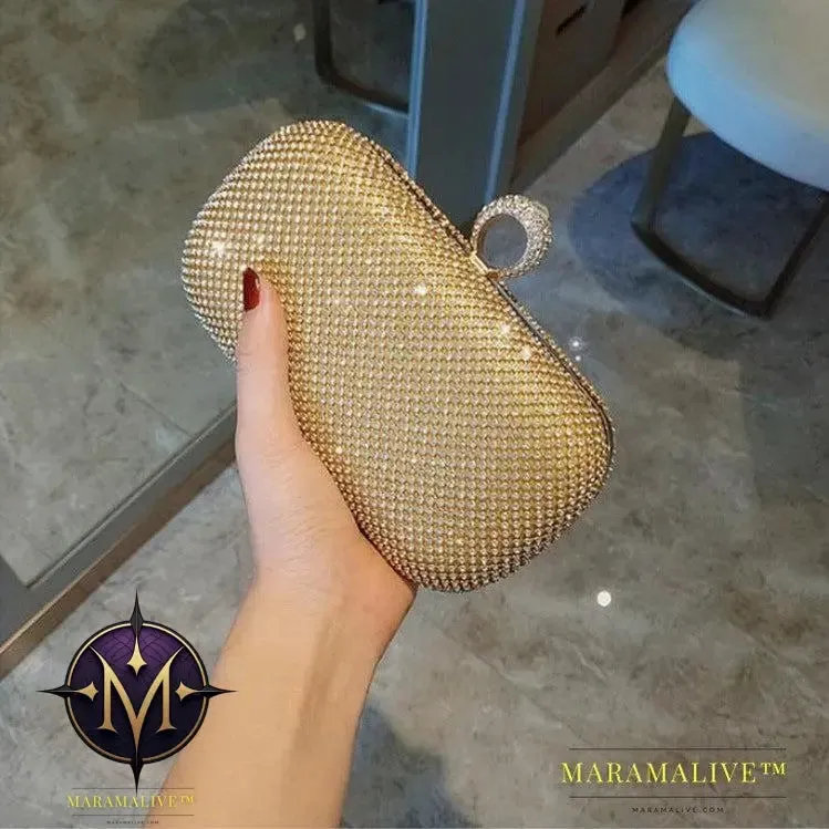 Evening Clutch Bags Diamond-Studded Evening Bag With Chain Shoulder Bag