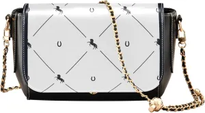 Everyday Shoulder Leather Bags, Shark Fin Whale Dolphin Women Crossbody Purse Fashion Satchel with Chain Strap