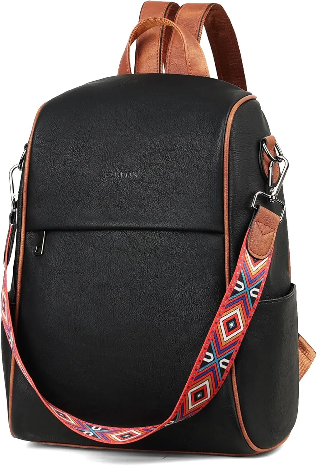 FADEON Leather Backpack Purse for Women Designer Travel Backpack Purses PU Fashion Ladies Shoulder Bag with Tassel