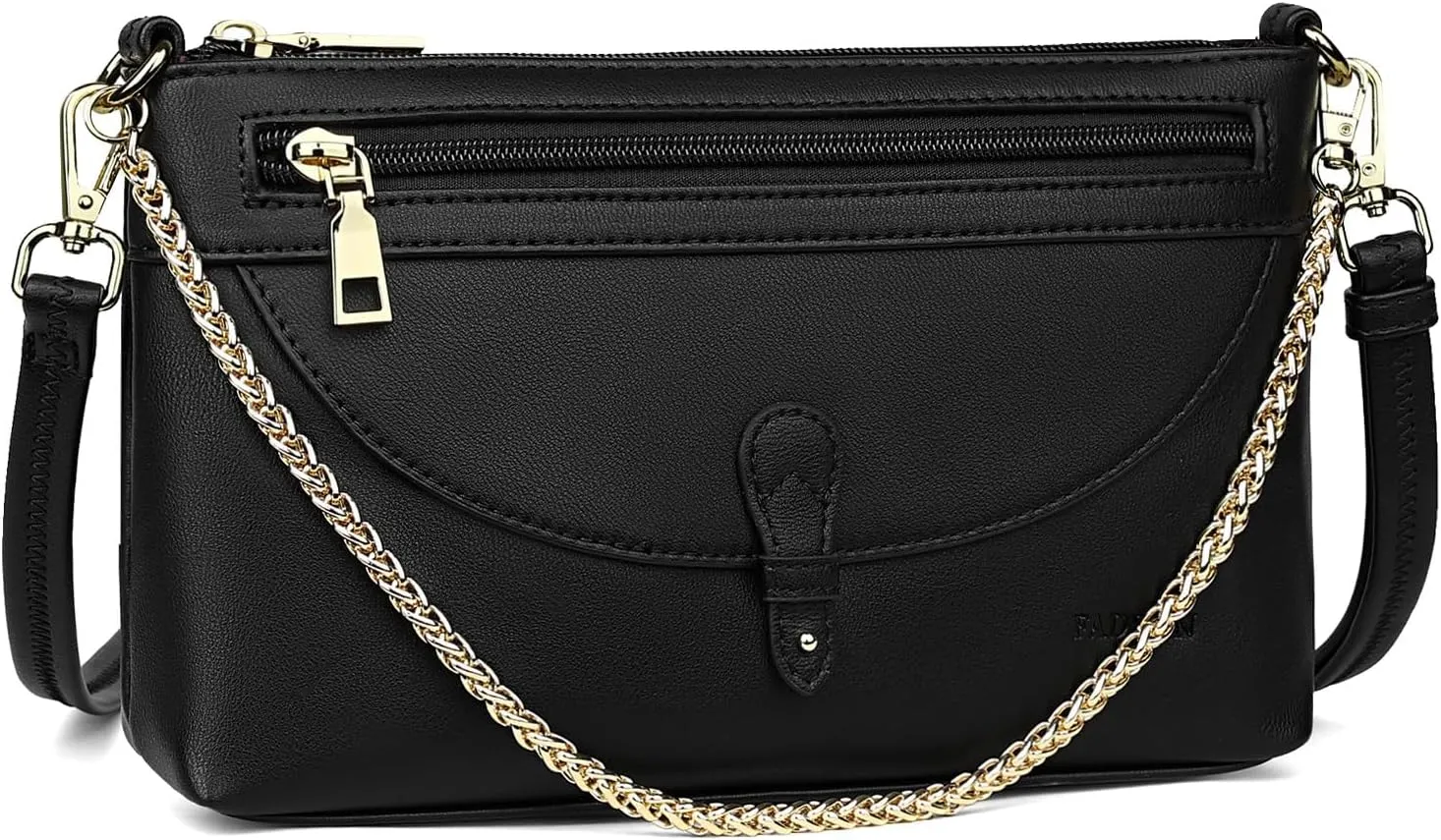 FADEON Wristlet Clutch Purses for Women,Vegan Leather Crossbody Bags Designer Women Wallet Purse with Chain Strap