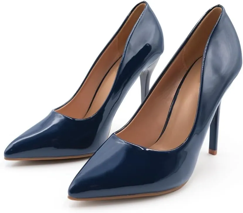 Fashion Thirsty Womens High Heel Pointed Toe Pumps Smart Office Work Courts Shoes Ladies Pumps Party Prom Wedding Bridal Occasion Heeled Court Stiletto Heels Shoes Size